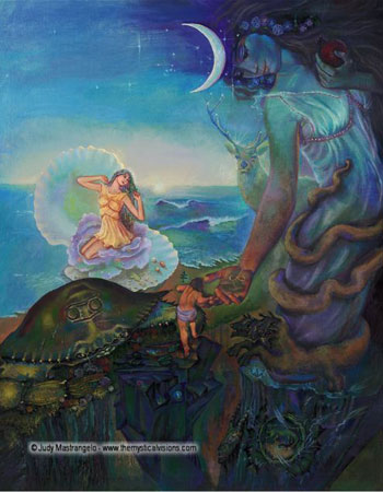 MOONCHILD (Astrology - Cancer) - Art by Judy Mastrangelo